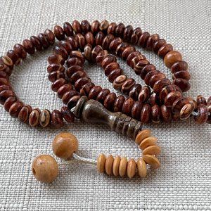 Islamic Tasbeeh Handmad Beads Prayer Beads Real Wood Muslim Tasbeh Beads New